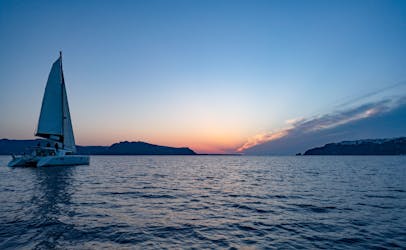 Private cruise at sunset in Santorini